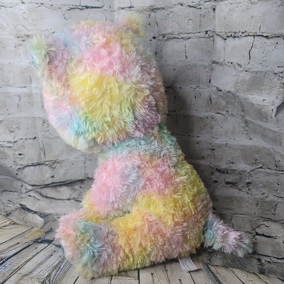Spark Create Imagine Pastel Tie Dye Rainbow Plush Kitty Cat 18" - Picture 5 of 10